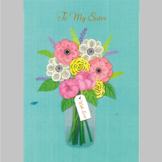 Greeting card FLORAL IN VASE