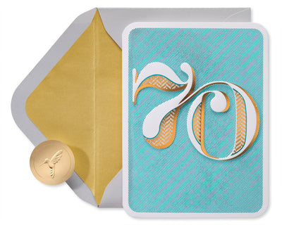 Wonderful Milestone 70th Birthday Greeting Card