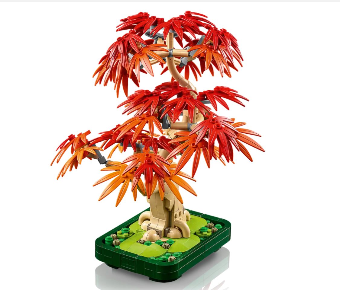 LEGO 10348 Japanese Maple Tree set with red and orange leaves from the Botanical Collection