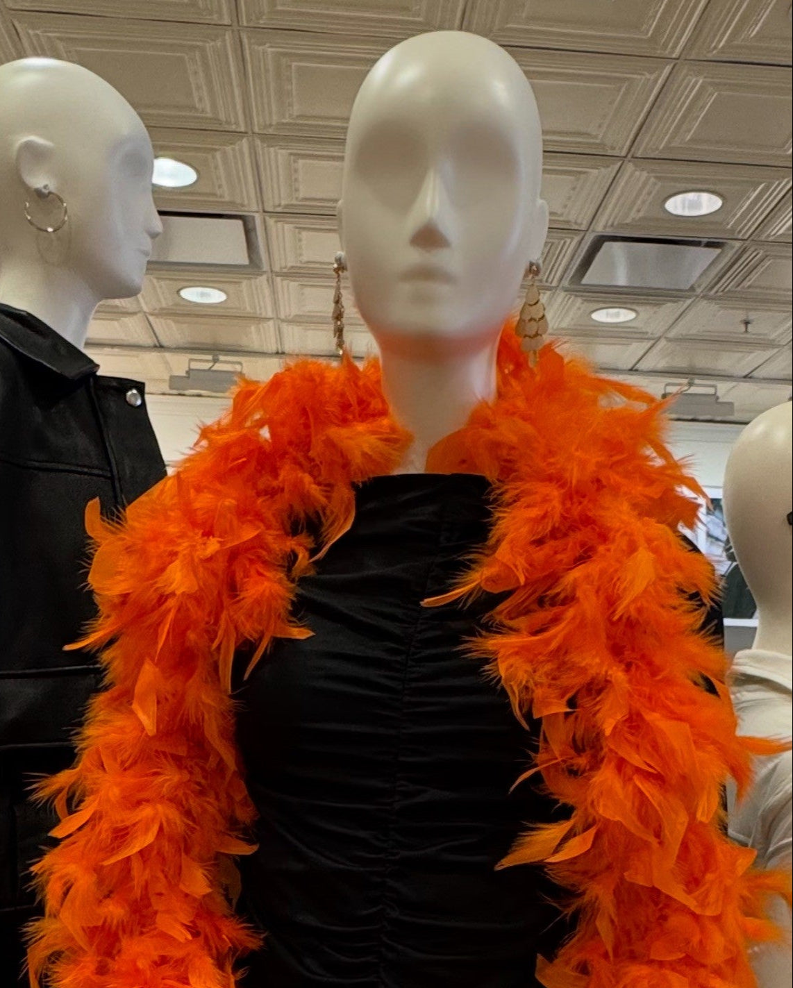 Orange Feather Boa Large