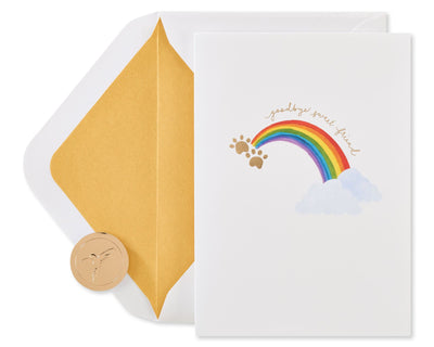 Rainbow Pet Sympathy Greeting Card