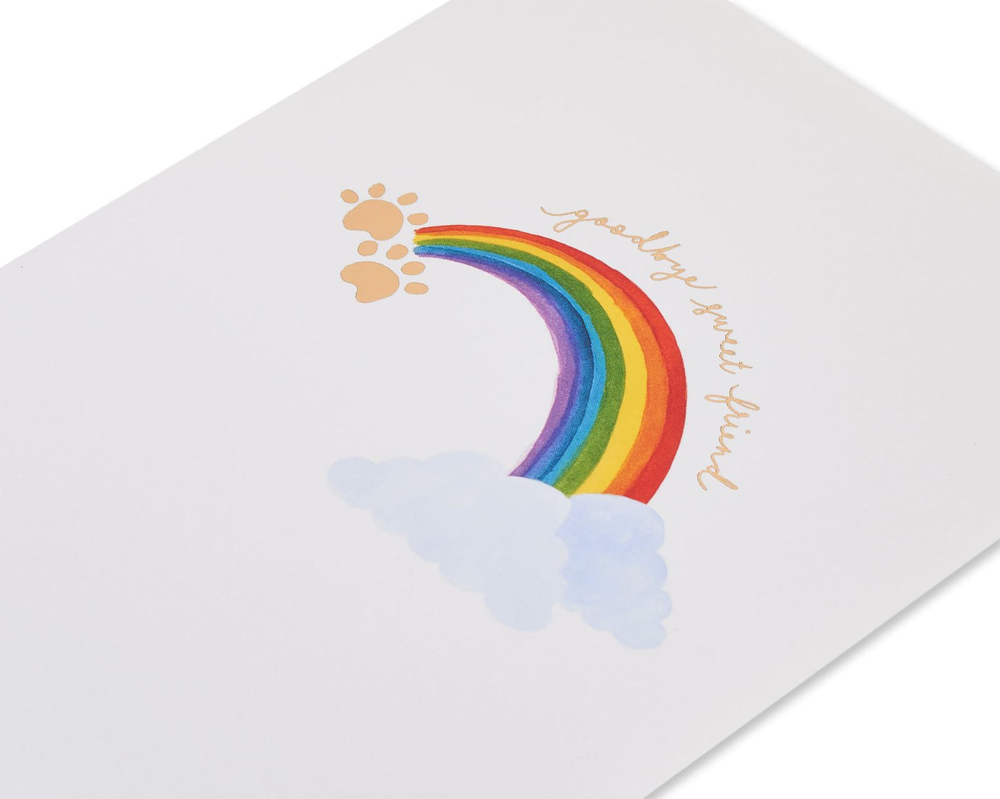 Rainbow Pet Sympathy Greeting Card