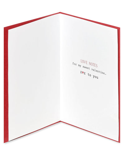 Love Notes Romantic Valentine's Day Greeting Card