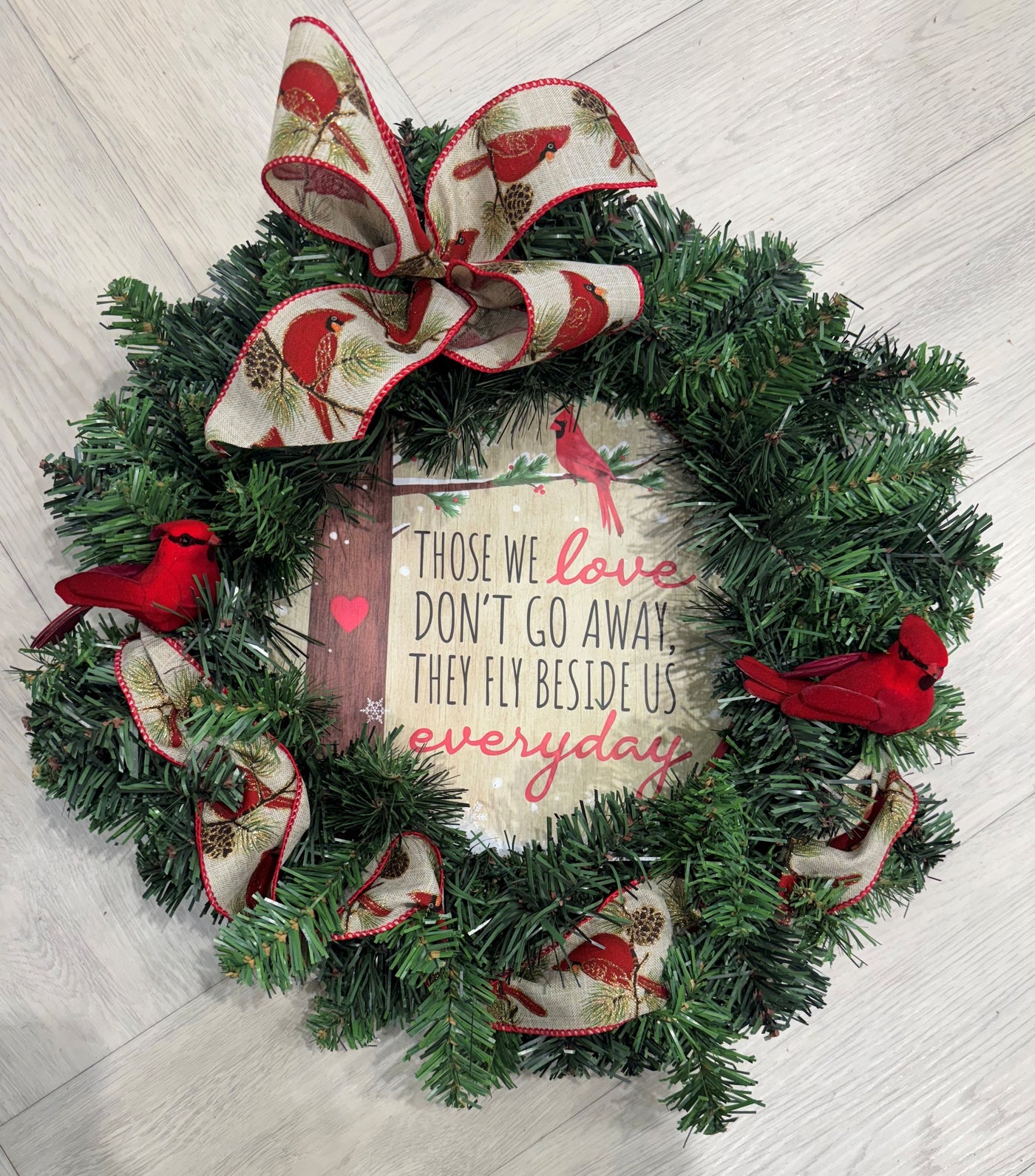 Cardinal Holiday Wreath