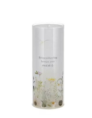 LED Light Up Bereavement Floral Pillar