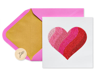 Gemmed Heart Valentine’s Day Greeting Card