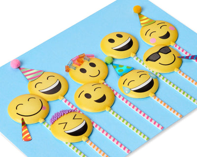 Emoji Cake Pops Birthday Greeting Card