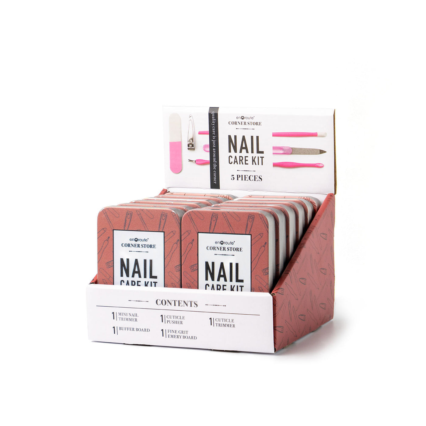 En Route Corner Store 5pc Nail Kit w/Tin