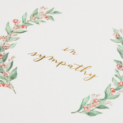 Elegant Greenery Sympathy Greeting Card