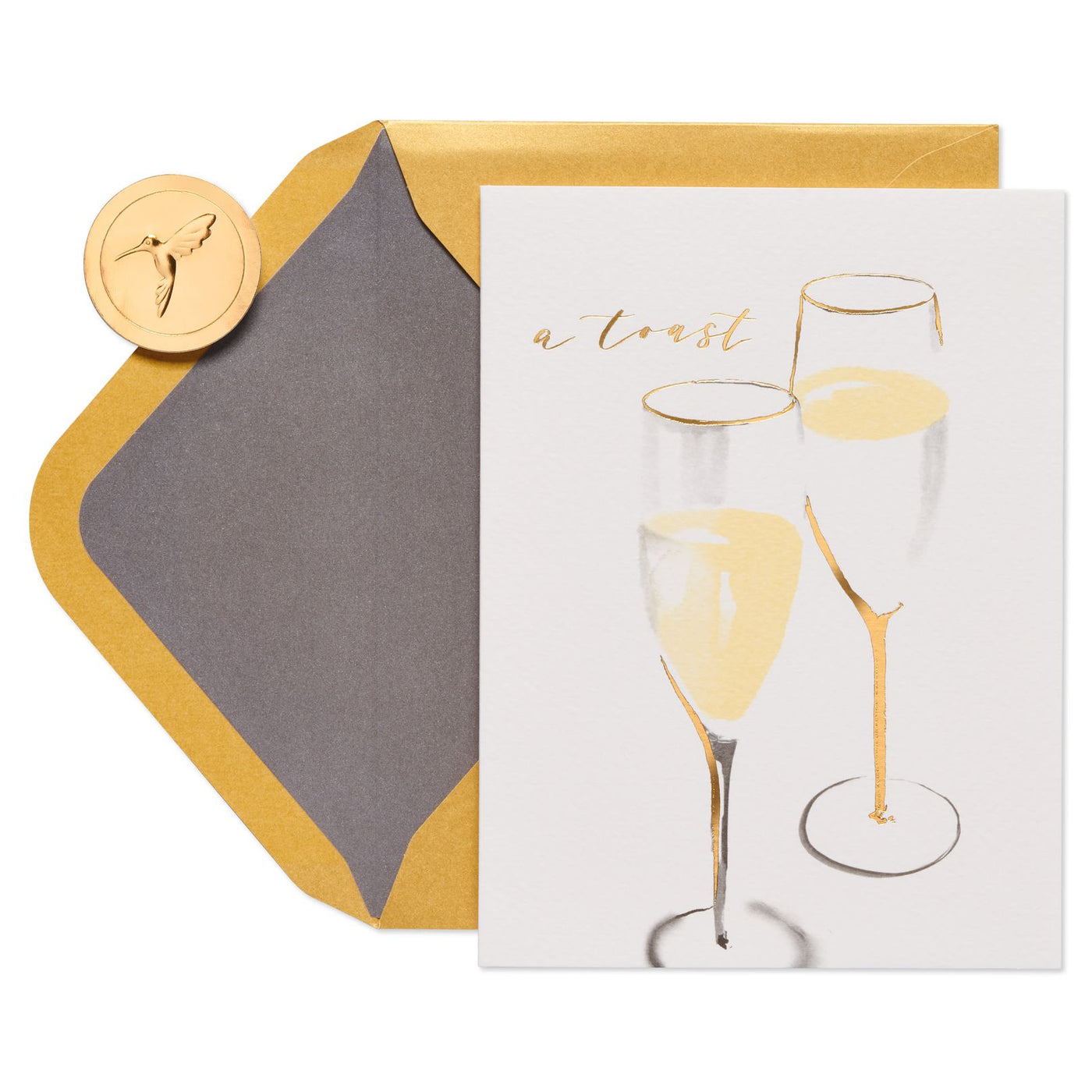 Champagne Toast Wedding Greeting Card