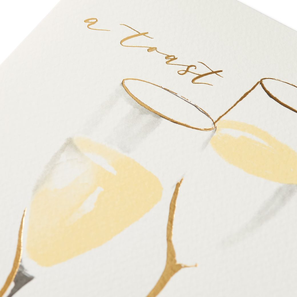 Champagne Toast Wedding Greeting Card