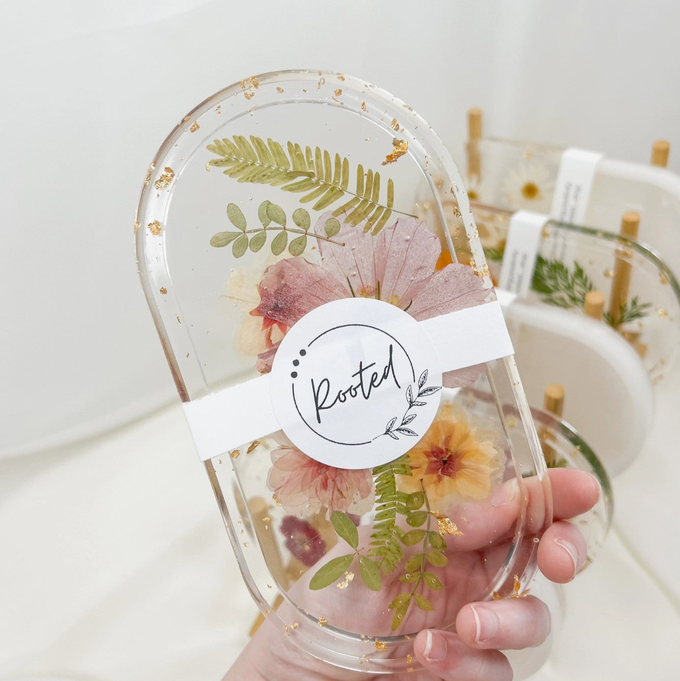 Pressed Flower Trinket Tray